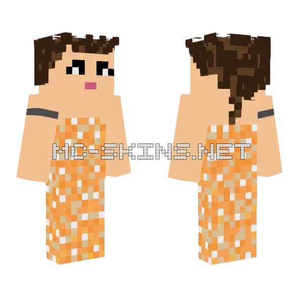 Eurovision Host Michelle Hunziker Minecraft skin, front and back