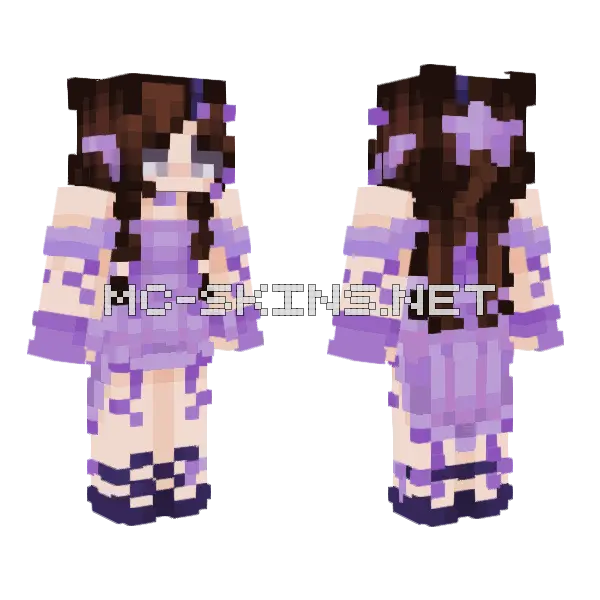 Evelyn Raine Crown SMP Minecraft skin, front and back