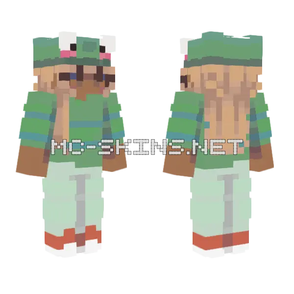 Even Swaggier Frog Minecraft skin, front and back