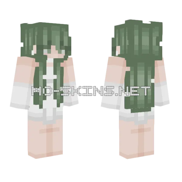 Evergreen Girl Outfit Minecraft skin, front and back