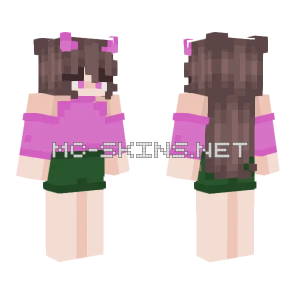 Every Good Demon Needs Horns Minecraft skin, front and back