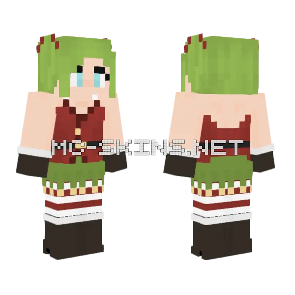 Evie Merry Maker Minecraft skin, front and back