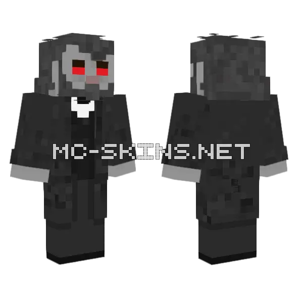 Evil Abraham Lincoln Minecraft skin, front and back