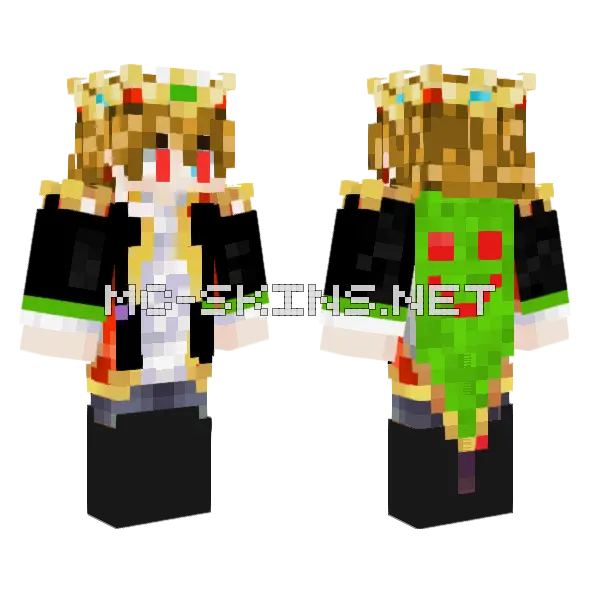 Evil Ahsan Minecraft skin, front and back
