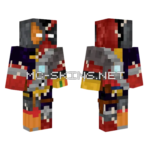 Evil Deadpool V1 Minecraft skin, front and back