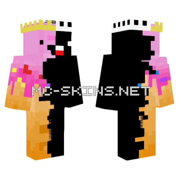 Evil Donut Redesigned Minecraft skin, front and back