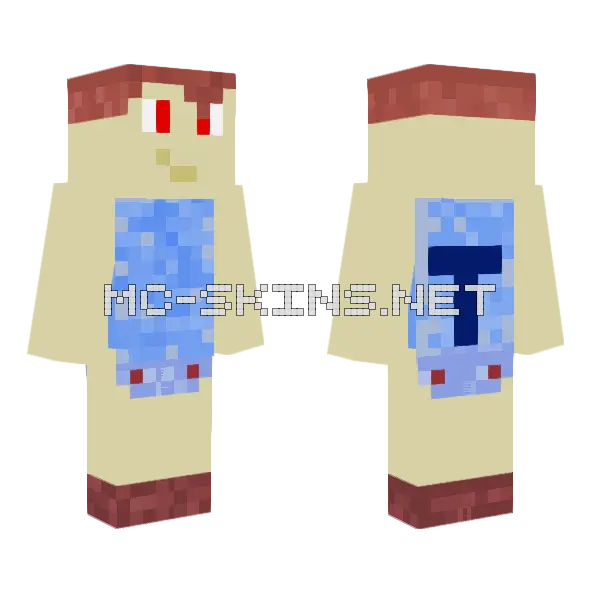 Evil Emote YouTube Skin Minecraft skin, front and back