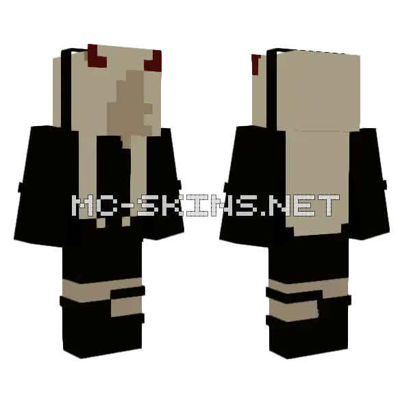 Evil Girl With Headband Minecraft skin, front and back