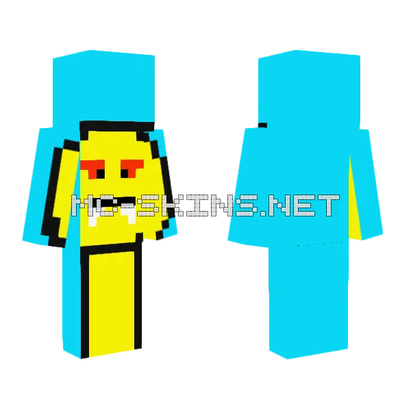 Evil Goofy Dream Minecraft skin, front and back
