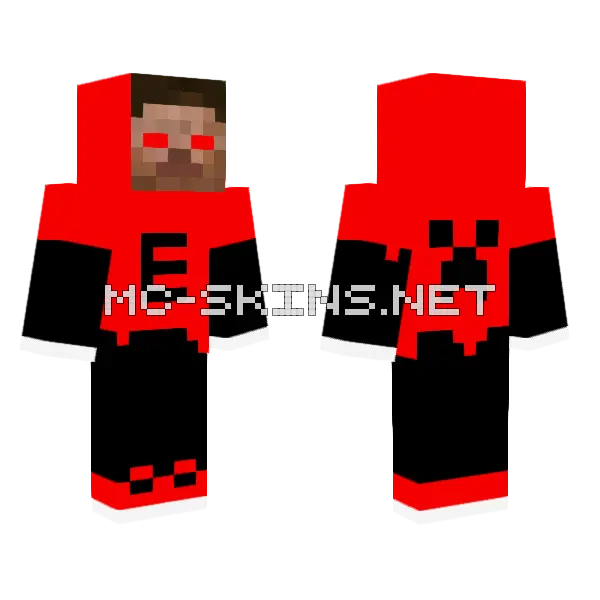 Evil Herobrine Skin Minecraft skin, front and back