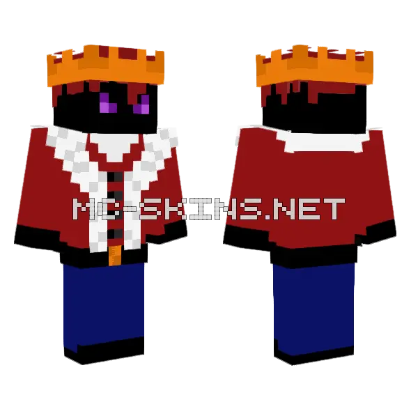 Evil King Guy Minecraft skin, front and back