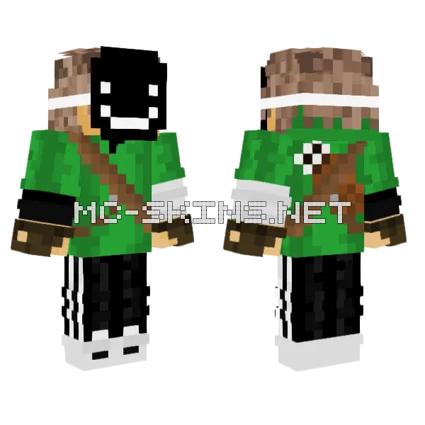 Evil Manhunt Dream Minecraft skin, front and back