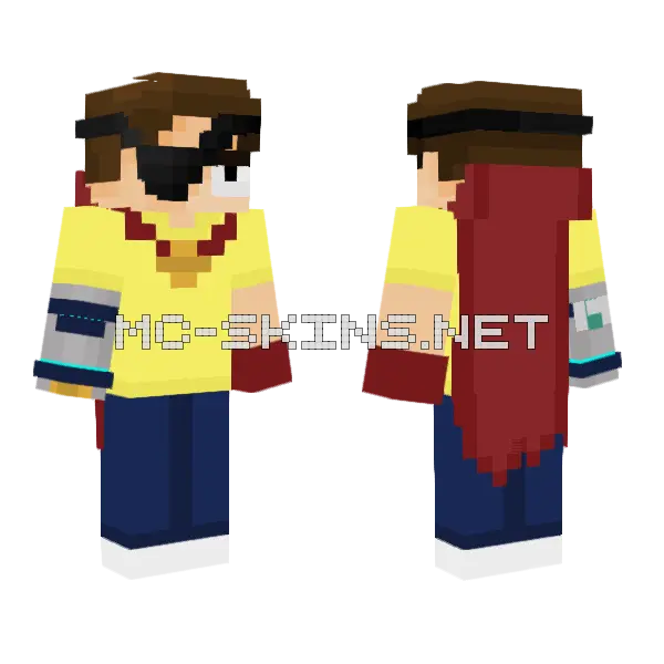 Evil Morty Minecraft skin, front and back