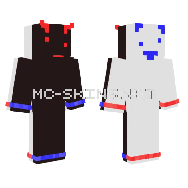 Evil Panda Skin Minecraft skin, front and back