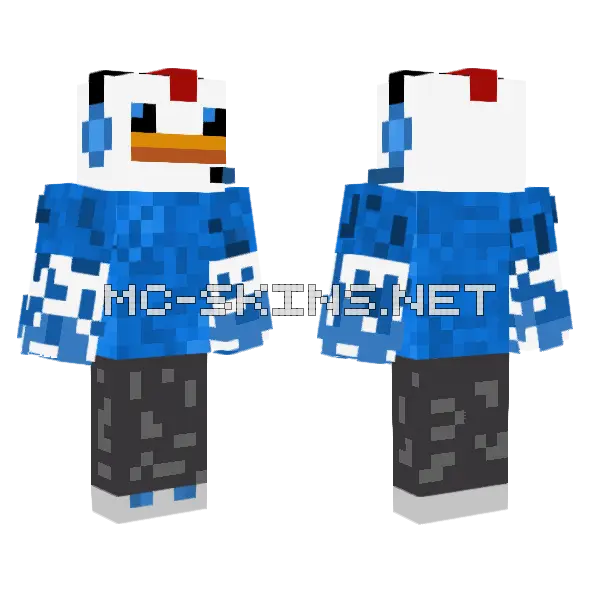 Evil Soul Chicken Minecraft skin, front and back