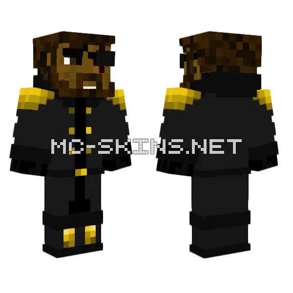 Evil Trench Coat Villain Minecraft skin, front and back