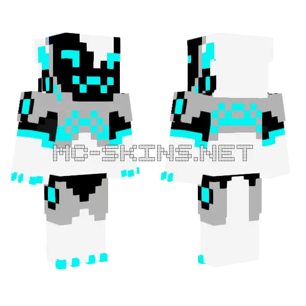 Evin Robot Minecraft skin, front and back