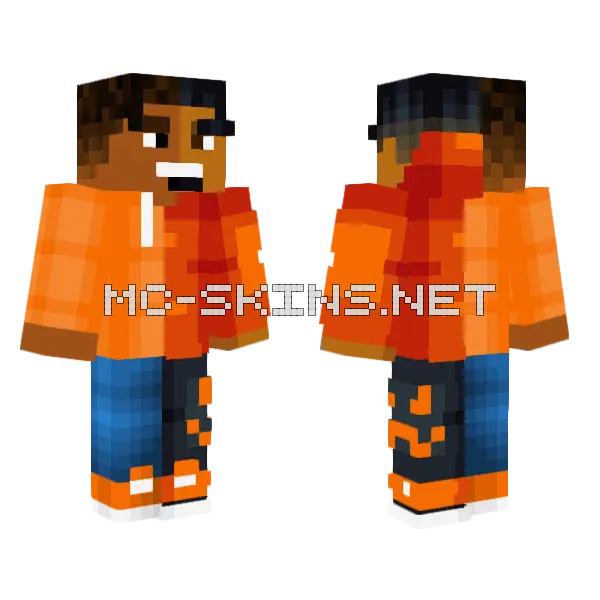 Evolution Boy Minecraft skin, front and back