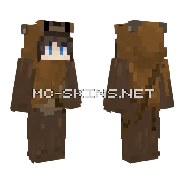 Ewok Onesie Minecraft skin, front and back
