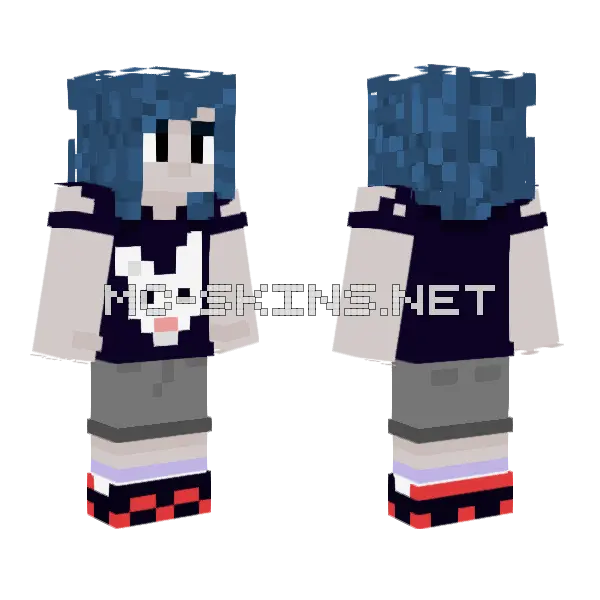 Ewrty Minecraft skin, front and back
