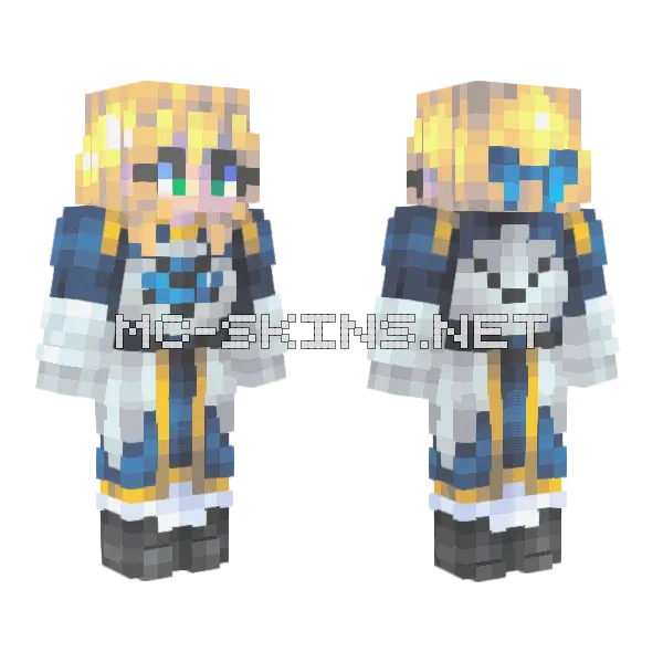 Excalibur Knight Minecraft skin, front and back