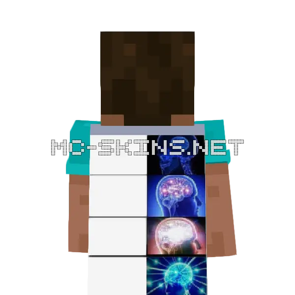 Expanding Brain cape, outside and lining