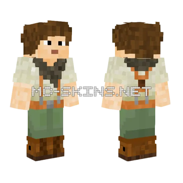 Explorer Axiom Minecraft skin, front and back