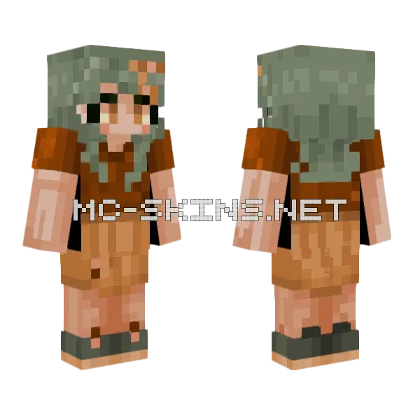 Explorer Girl Minecraft skin, front and back
