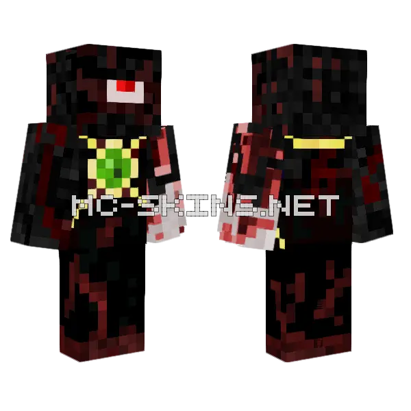 Eye Dark Explorer Minecraft skin, front and back