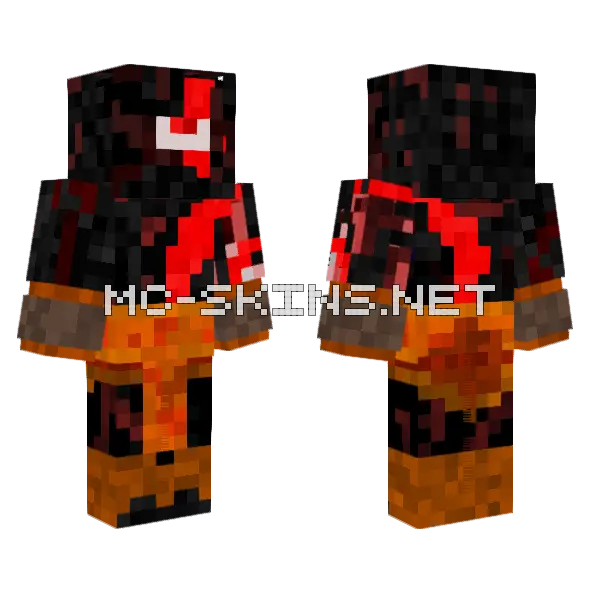 Eye Kratos Minecraft skin, front and back