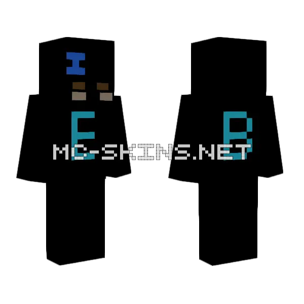 Eyebags Eb Minecraft skin, front and back