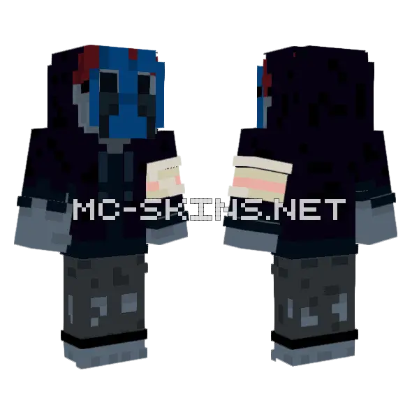 Eyeless Jack 2 Minecraft skin, front and back
