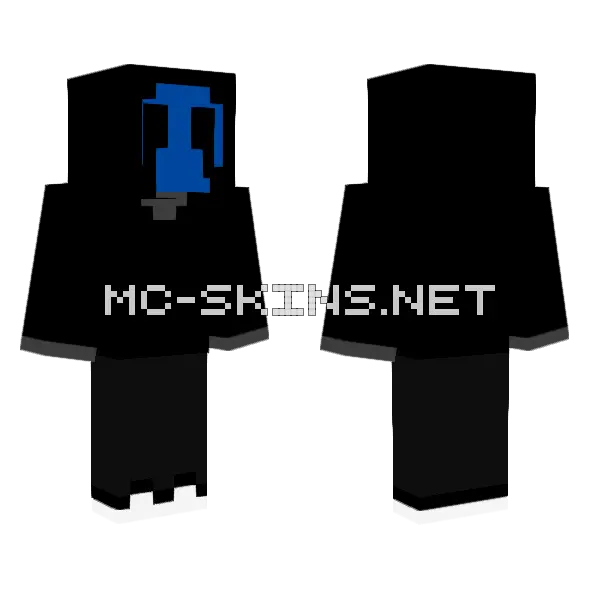 Eyeless Jack Creepypasta Minecraft skin, front and back