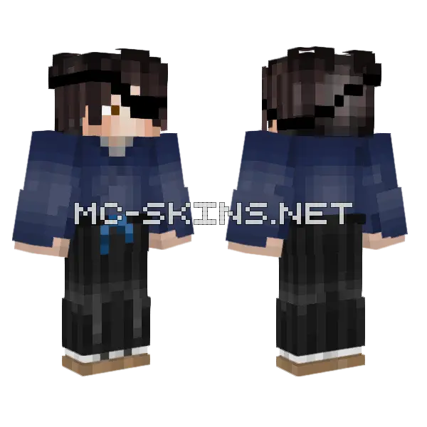 Eyepatch Sam Test Minecraft skin, front and back