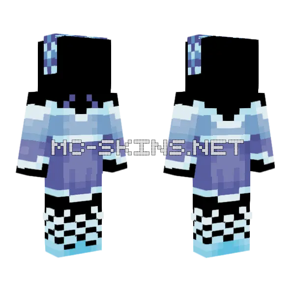 Eyes Blue Like The Atlantic Minecraft skin, front and back