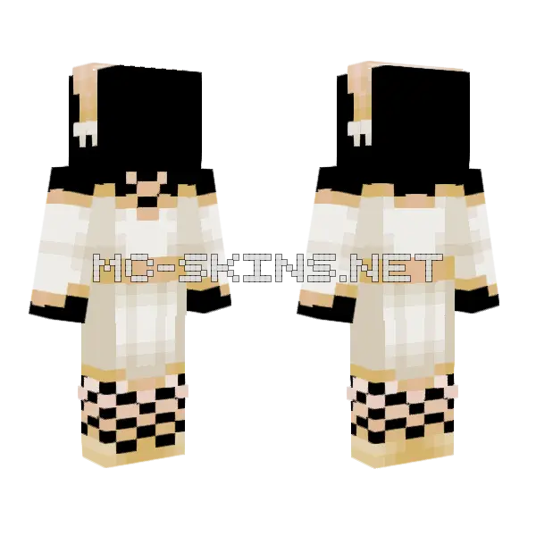 Eyes Gold Bright Majestic Minecraft skin, front and back