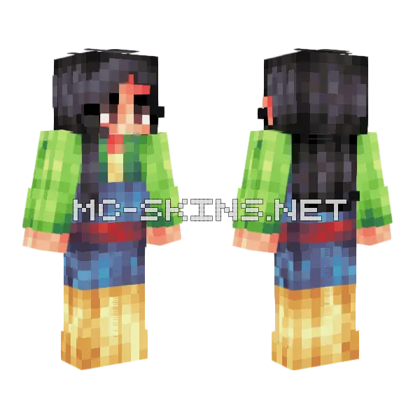 Fa Mulan I Mulan Minecraft skin, front and back