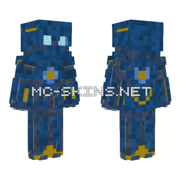 Facade Oceanic Deepslate Minecraft skin, front and back