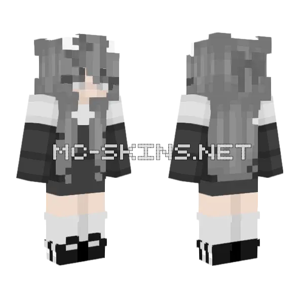 Faded Girl Minecraft skin, front and back