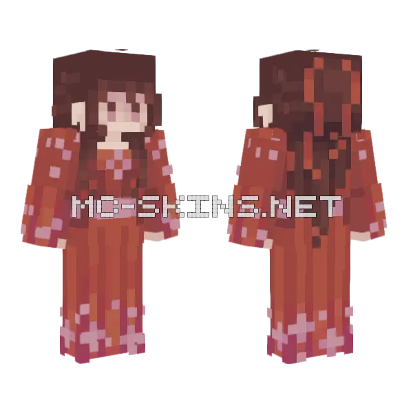 Fairy Hanfu Minecraft skin, front and back