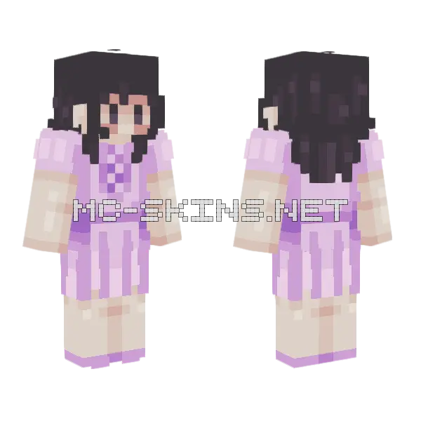 Fairytale Pink Minecraft skin, front and back