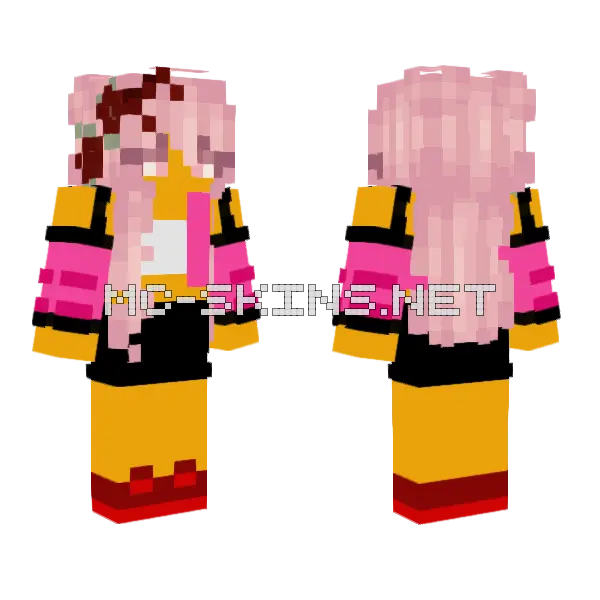 Faithb X Minecraft skin, front and back