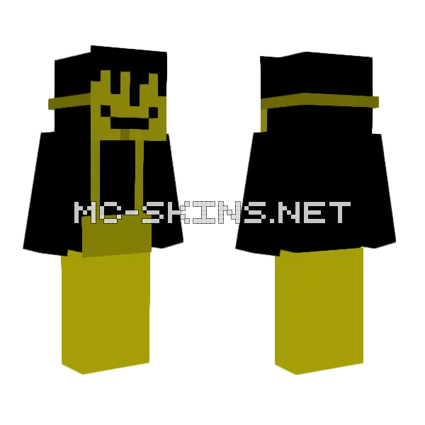 Fake Bendy Minecraft skin, front and back