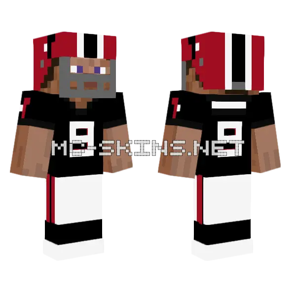 Falcons Throwback 26 Minecraft skin, front and back