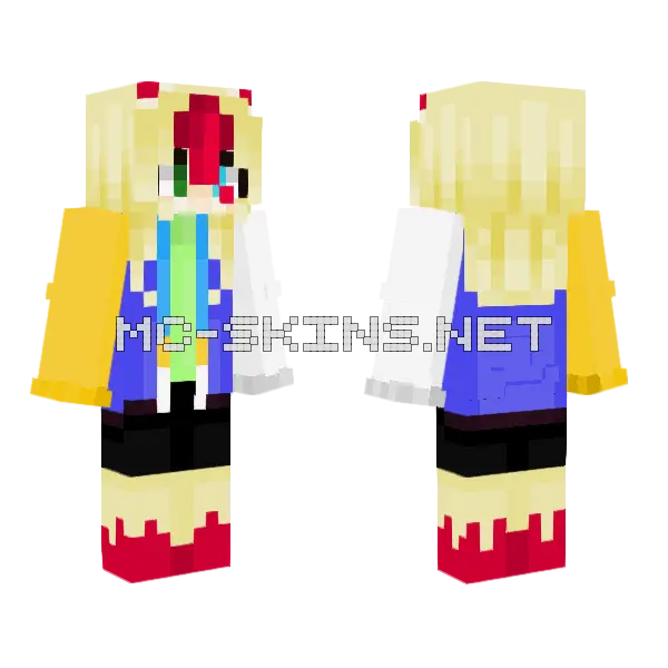 Falin Dawnfire Eclipse SMP Minecraft skin, front and back