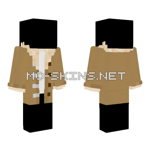 Fall Coat Shaded Layered Minecraft skin, front and back
