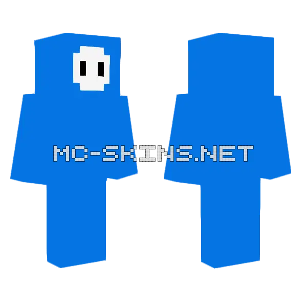 Fall Guys Bean Minecraft skin, front and back
