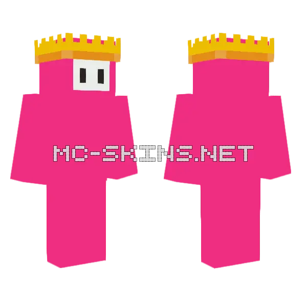 Fall Guys Happy Birthday Minecraft skin, front and back