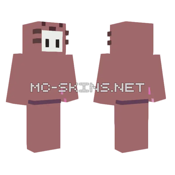Fall Guys Pusheen Bean Minecraft skin, front and back