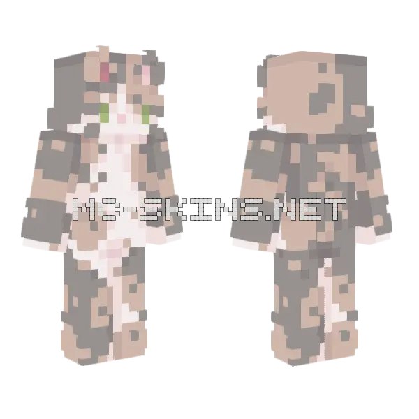 Fall Sleepy OC Minecraft skin, front and back